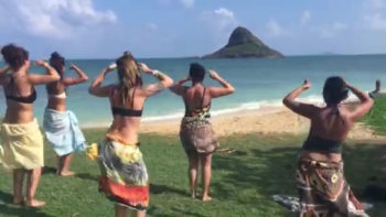 Hawaii trip training op het strand